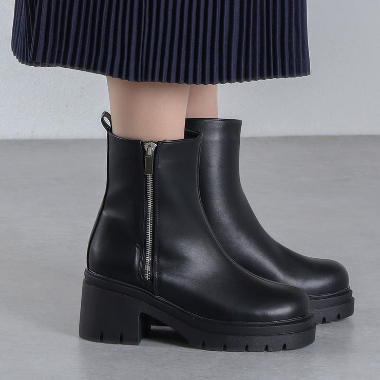 7.5cmヒール 厚底サイドジップブーツ ☆9125 | LibertyDoll | 詳細画像3 