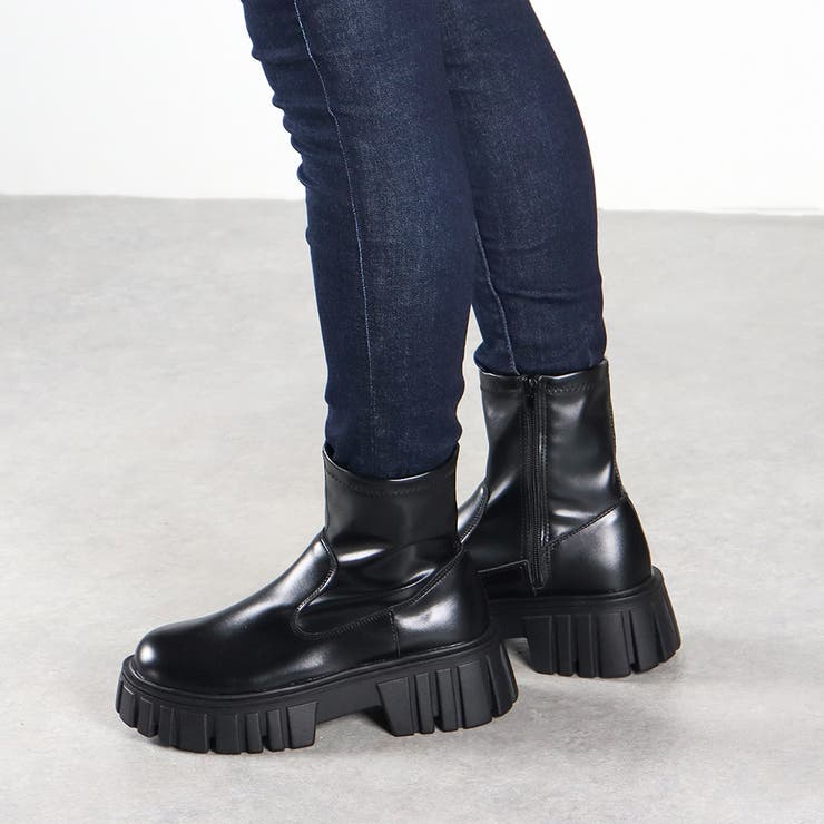 5.5cmヒール 厚底デザインソールストレッチブーツ ☆9135 | LibertyDoll | 詳細画像3 