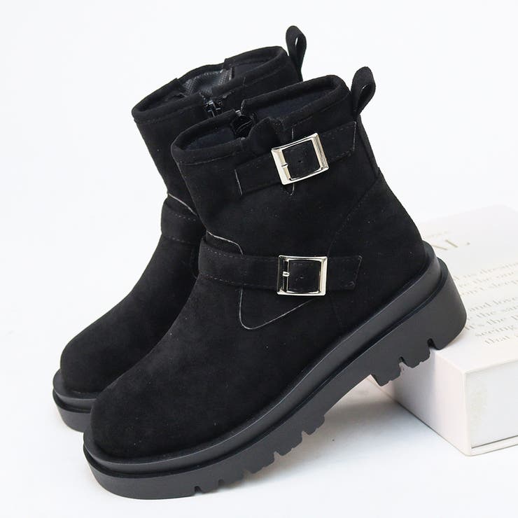 ブラックスエード | 5cmヒール セットアップ レディース メンズ エンジニアブーツ ☆9152 | LibertyDoll