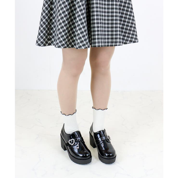 ブラックエナメル | 厚底ハートバックル155-1606 | LibertyDoll