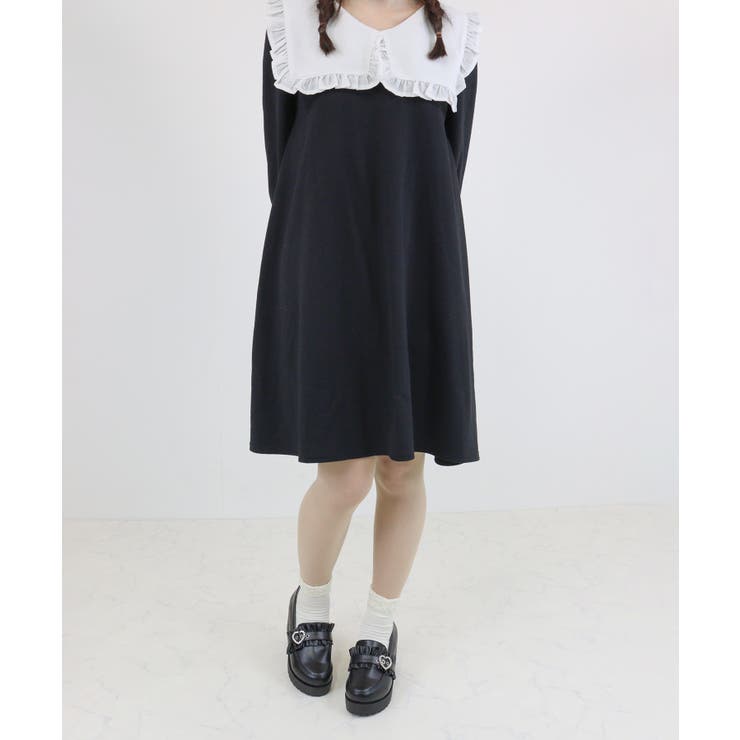 厚底ハートバックルフリルローファー155-1608 | LibertyDoll | 詳細画像6 
