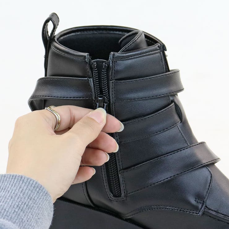 7.5cmヒール 厚底3ベルトブーツ ☆1639 | LibertyDoll | 詳細画像3 