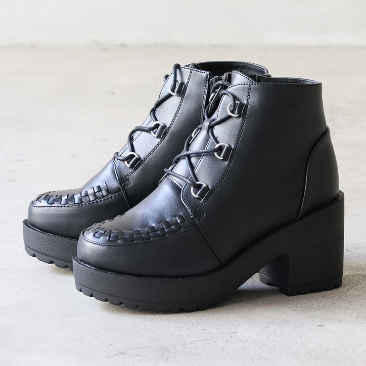 オールブラック | 8cmヒール 韓国ファッション ストリート | LibertyDoll