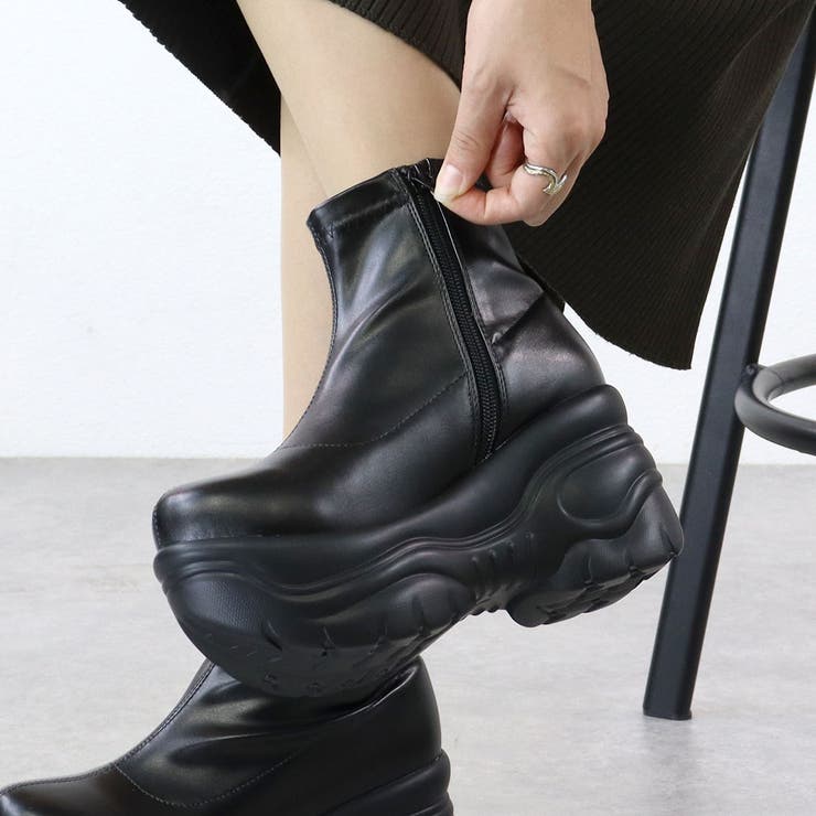 8cmヒール 厚底サイドジップブーツ ☆1653 | LibertyDoll | 詳細画像2 