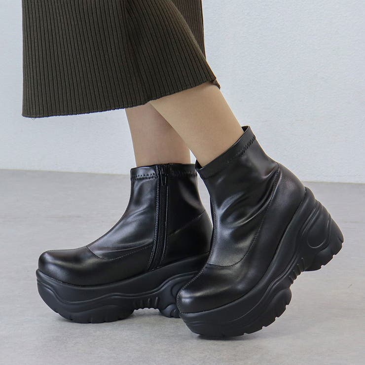 8cmヒール 厚底サイドジップブーツ ☆1653 | LibertyDoll | 詳細画像4 