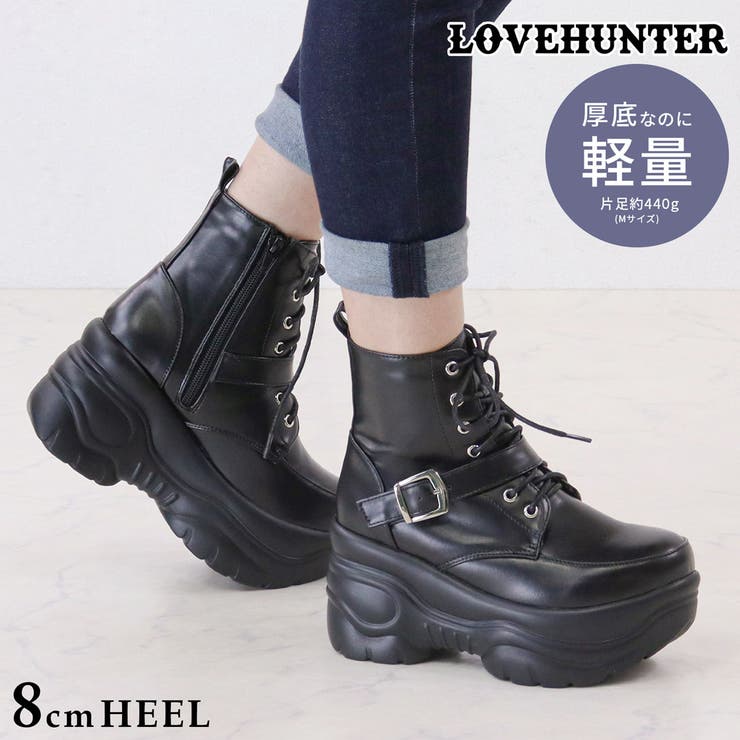 8cmヒール 厚底ベルトブーツ ☆1654 | LibertyDoll | 詳細画像1 