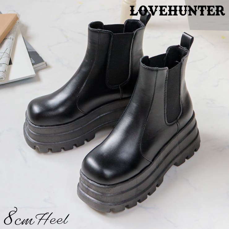 7.5cmヒール ボリュームソールサイドゴアブーツ ☆1662 | LibertyDoll | 詳細画像1 