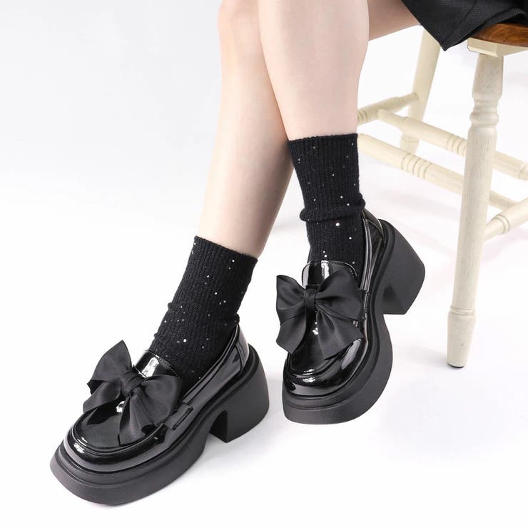 8cmヒール ワンピース 韓国ファッション リボンローファー ☆1698 | LibertyDoll | 詳細画像4 