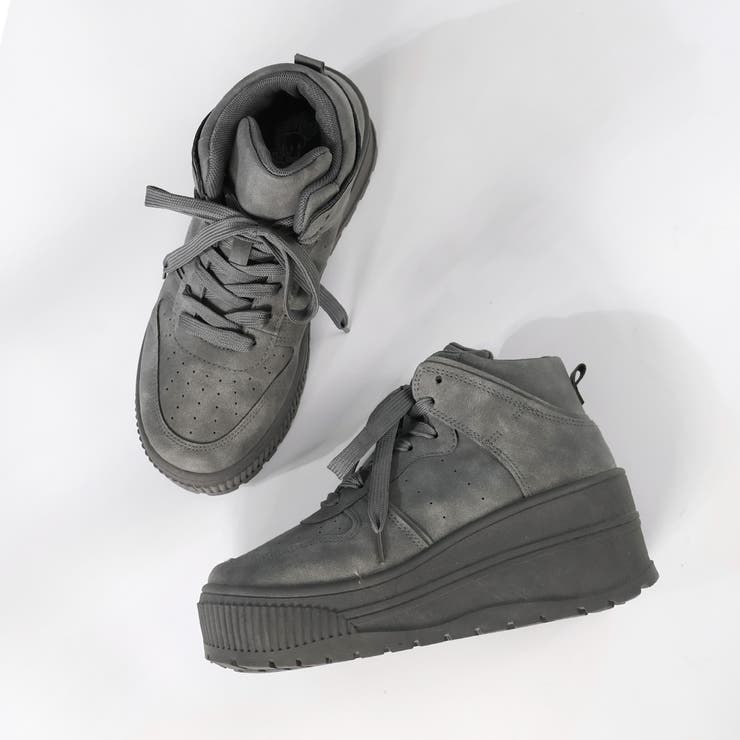 オフィス カジュアル セットアップ 厚底ハイカットスニーカー ☆2218 | LibertyDoll | 詳細画像2 