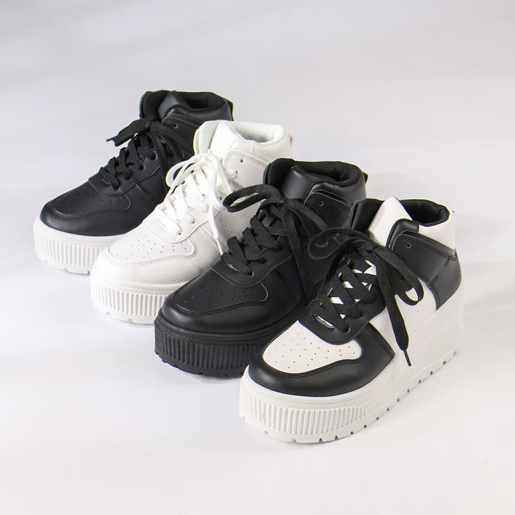 オフィス カジュアル セットアップ 厚底ハイカットスニーカー ☆2218 | LibertyDoll | 詳細画像4 