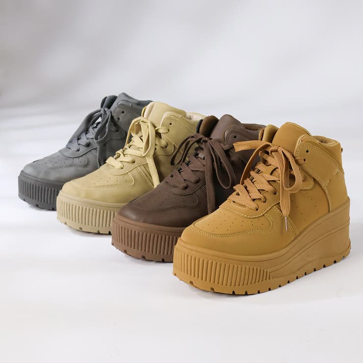 オフィス カジュアル セットアップ 厚底ハイカットスニーカー ☆2218 | LibertyDoll | 詳細画像6 