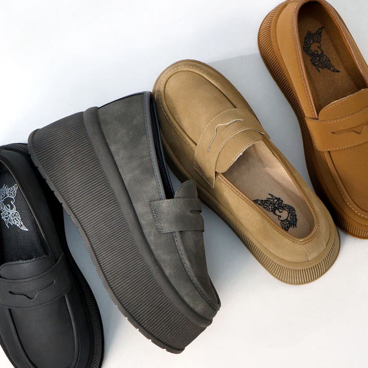 7cmヒール ワンピース オフィス フォーマル 厚底ローファー ☆2227