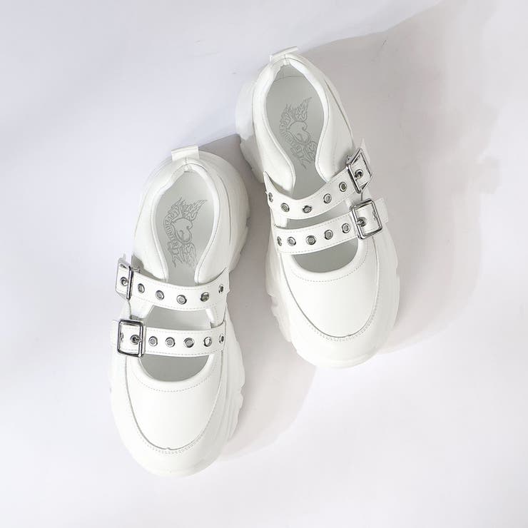 オフィス カジュアル セットアップ 軽量厚底ダブルベルトスニーカー ☆2233 | LibertyDoll | 詳細画像4 
