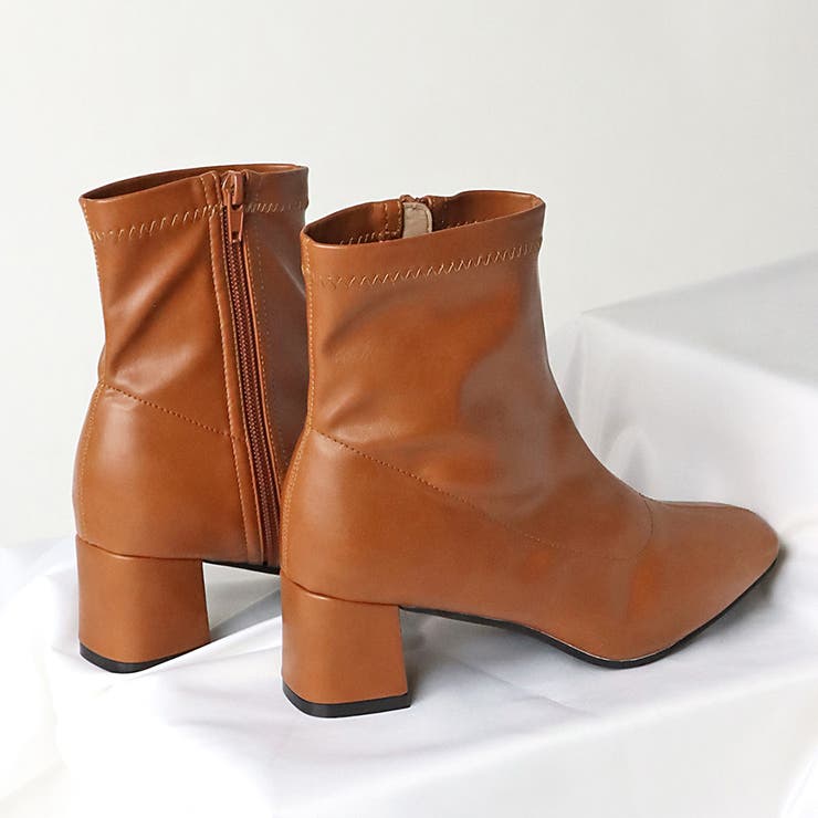 スクエアトゥストレッチヒールブーツ ☆9045 | LibertyDoll | 詳細画像4 