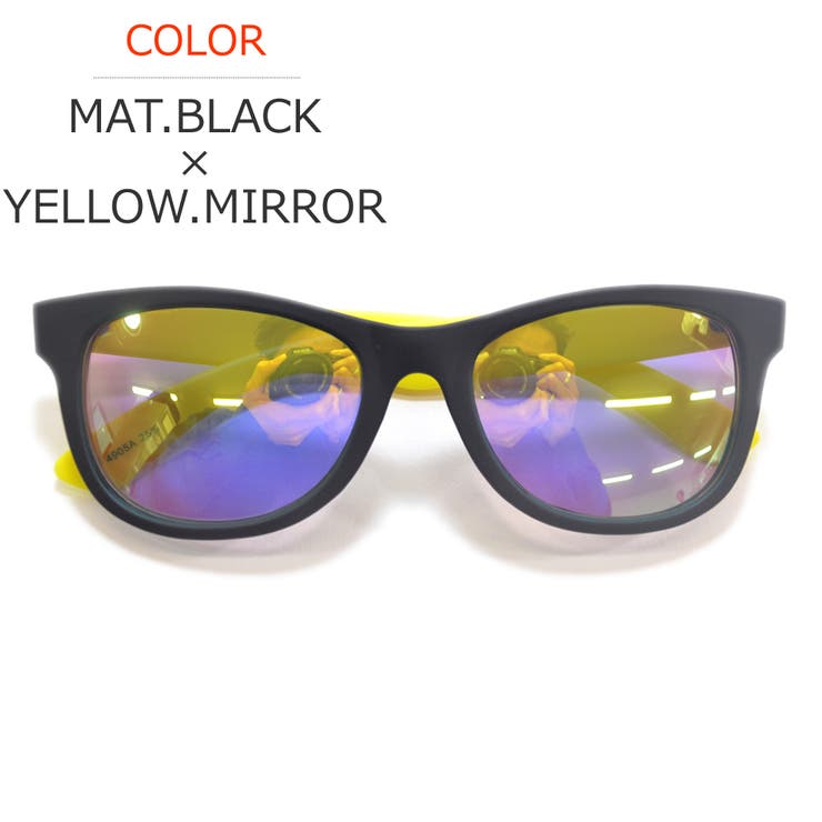 MAT.BLACK×YELLOW.MIRROR | サングラス 伊達メガネ メンズ | MERRY PLEASURE