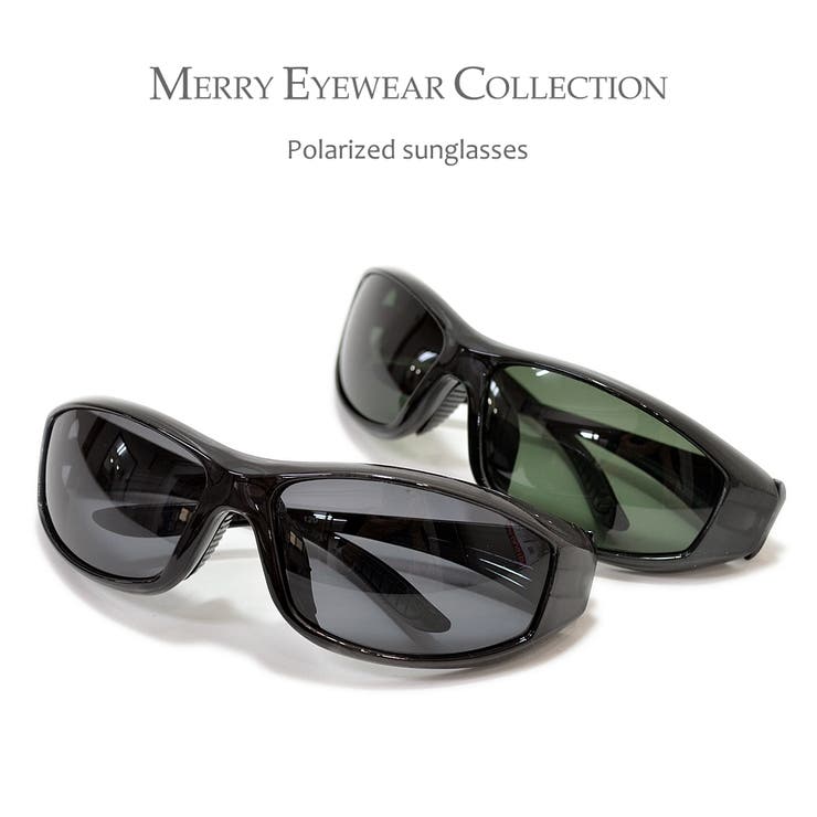 偏光サングラス 伊達メガネ フォックスタイプ[品番：MERA0000039