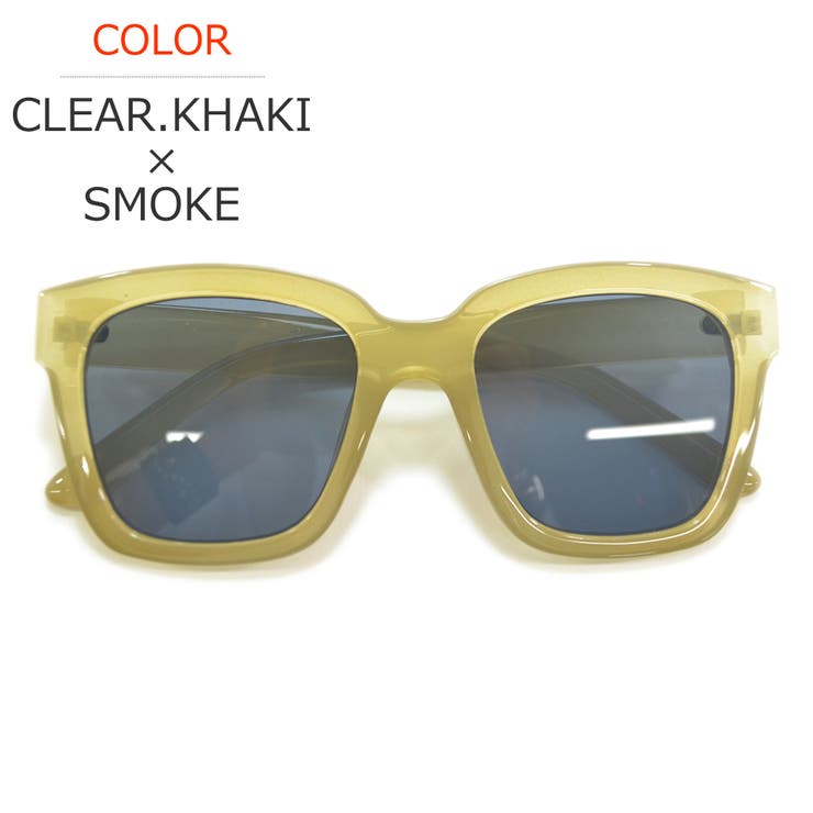 CLEAR.KHAKI×SMOKE | 【全5色】 サングラス 伊達メガネ | MERRY PLEASURE