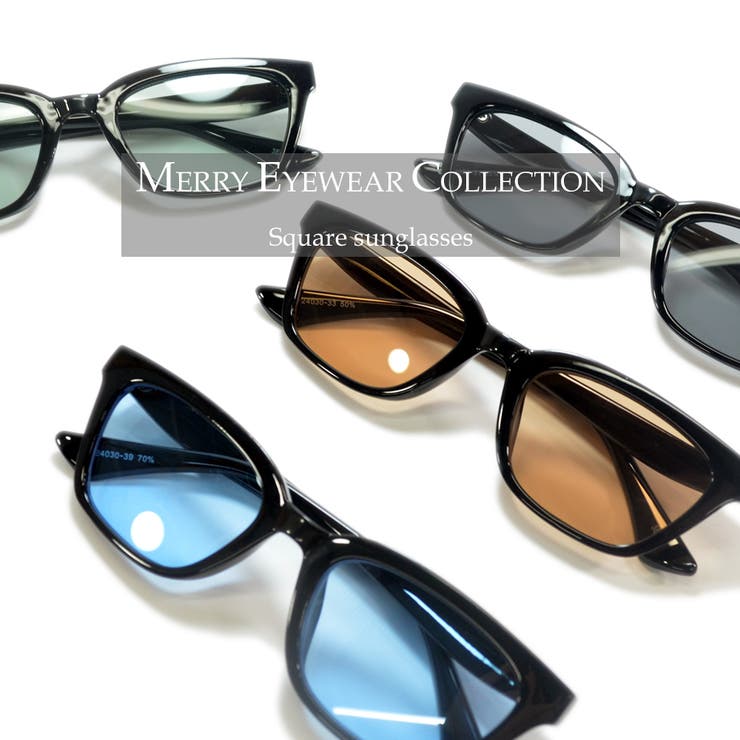 BLACK×Lt.BLUE | サングラス 伊達メガネ メンズ | MERRY PLEASURE