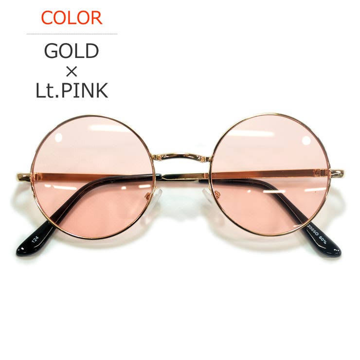 GOLD×Lt.PINK | サングラス 伊達メガネ メンズ | MERRY PLEASURE