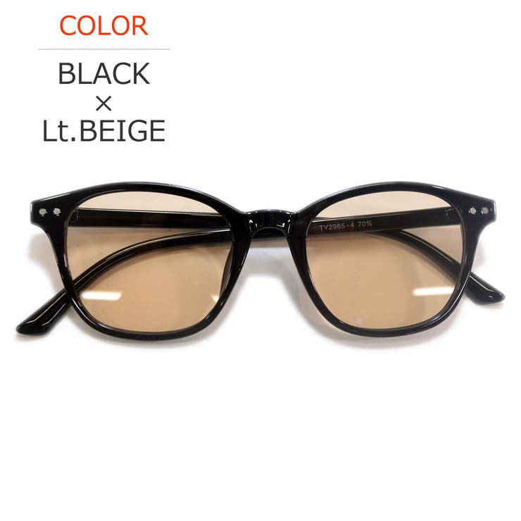 BLACK×Lt.BEIGE | サングラス 伊達メガネ メンズ | MERRY PLEASURE