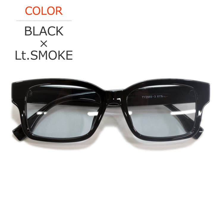 BLACK×Lt.SMOKE | サングラス 伊達メガネ メンズ | MERRY PLEASURE