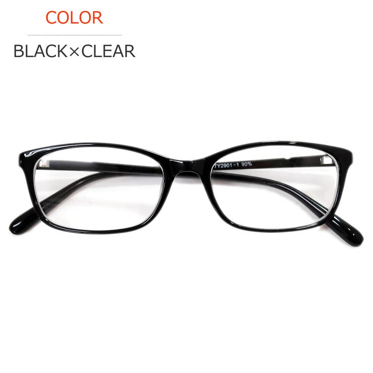 BLACK×CLEAR | 伊達メガネ サングラス オーバルタイプ | MERRY PLEASURE