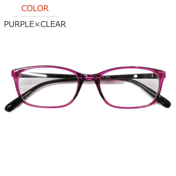 PURPLE×CLEAR | 伊達メガネ サングラス オーバルタイプ | MERRY PLEASURE