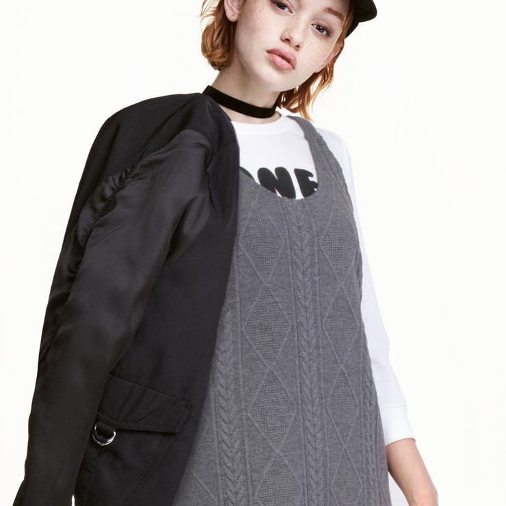 ケーブル柄ワンピース キャミワンピース ロング | MiiDUE | 詳細画像7 