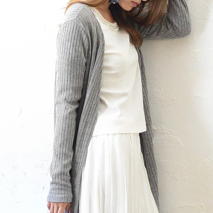 ロングカーディガン 秋 カーディガン | MiiDUE | 詳細画像1 