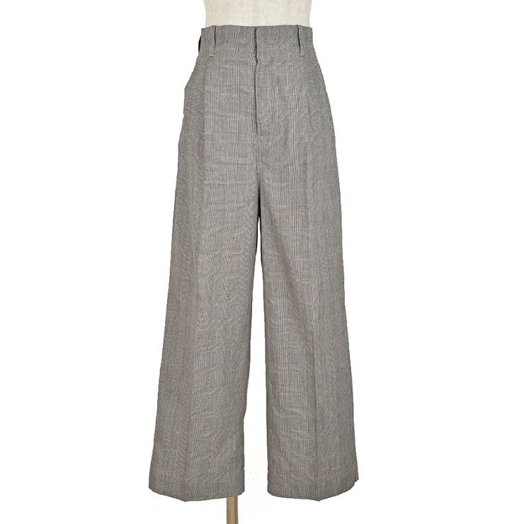 グレンチェック ワイドパンツ レディース[品番：MIDW0000921