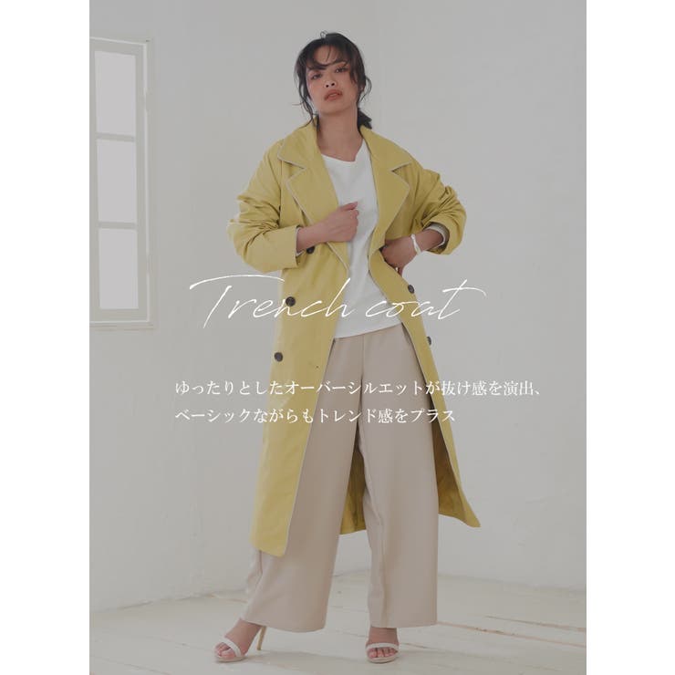 【SEAL限定商品】 パイピング トレンチコート スプリングコート[品番：MIDW0000207 ジャケット・アウター