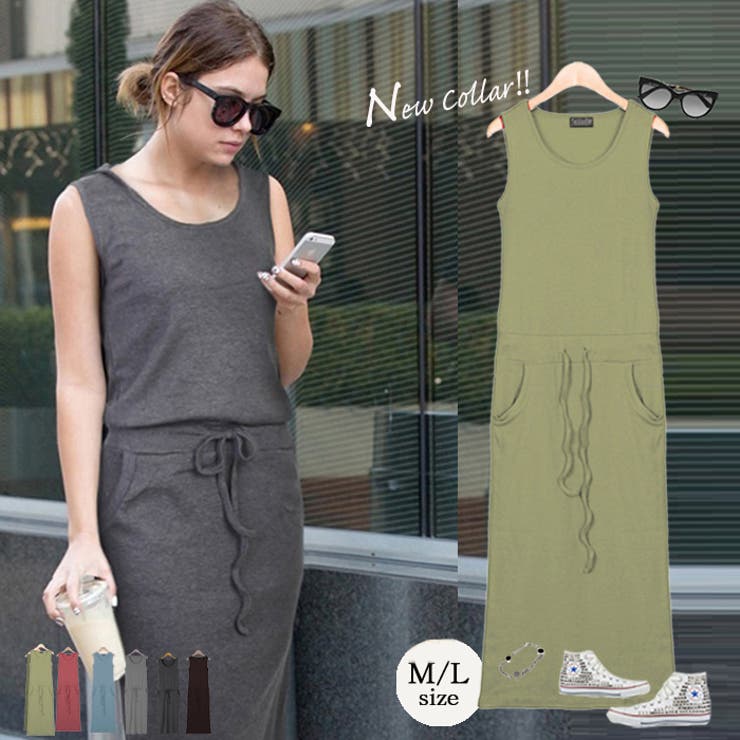 マキシワンピース マキシ丈ワンピ ロングワンピース | MiiDUE | 詳細画像1 