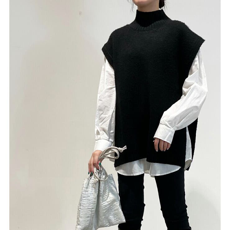 バンドカラーシャツ 長袖シャツ 白シャツ[品番：MIDW0001236