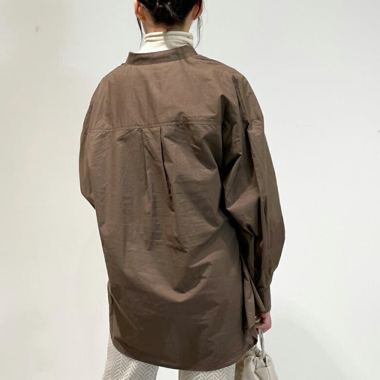 バンドカラーシャツ 長袖シャツ 白シャツ | MiiDUE | 詳細画像12 