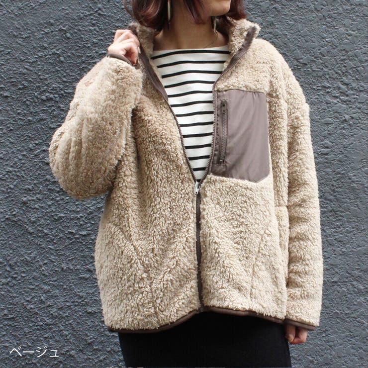 ボア ボアジャケット ブルゾン ボアブルゾン ジャケット レディース | MiiDUE | 詳細画像14 