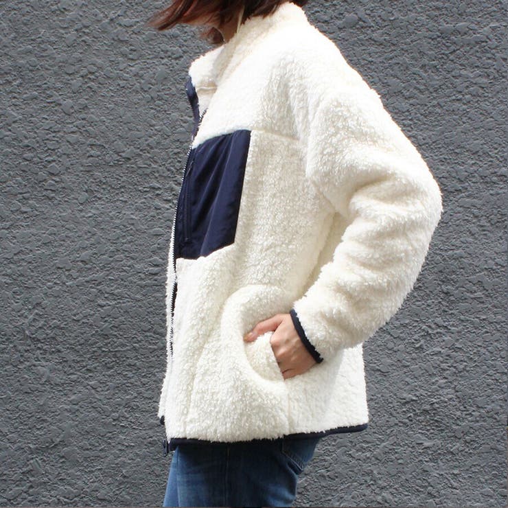 ボア ボアジャケット ブルゾン ボアブルゾン ジャケット レディース | MiiDUE | 詳細画像8 