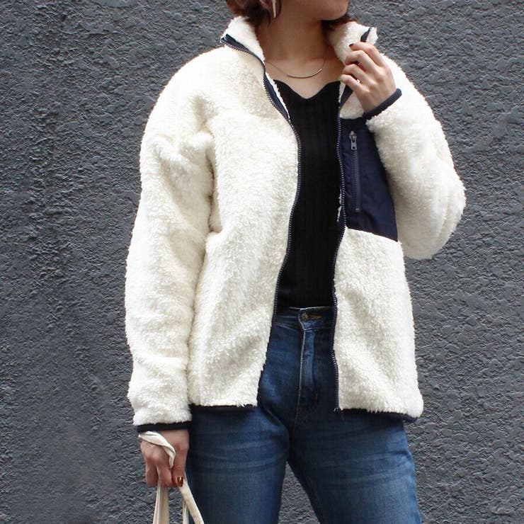 ボア ボアジャケット ブルゾン ボアブルゾン ジャケット レディース | MiiDUE | 詳細画像9 