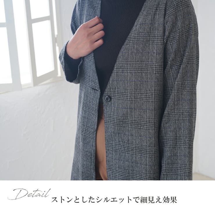 ジャケット ノーカラージャケット テーラードジャケット | MiiDUE | 詳細画像9 