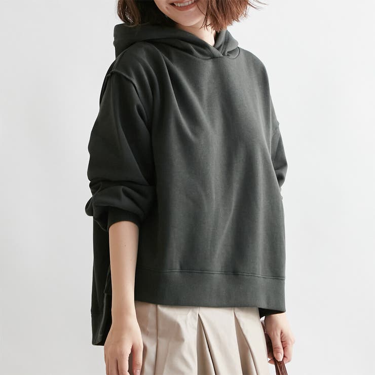 裏起毛 フードパーカー パーカー | MiiDUE | 詳細画像7 