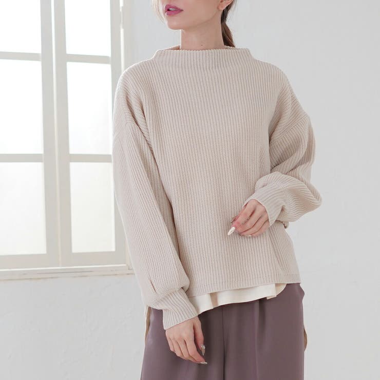 ボトルネック モックネック ニット | MiiDUE | 詳細画像7 