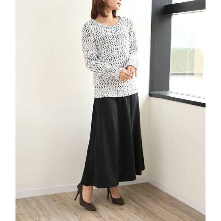 モールヤーンニット トップス セーター 長袖 レディース プルオーバー | MiiDUE | 詳細画像7 