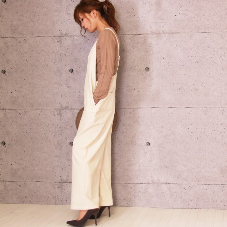 コーデュロイ サロペット パンツ レディース 冬 秋冬