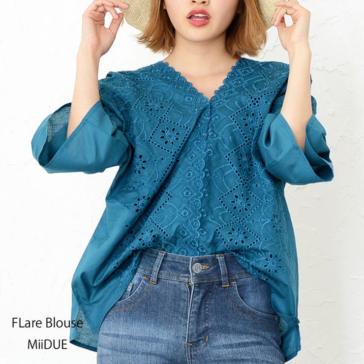 フレアスリーブ ブラウス 半袖 品番 Midw Miidue ミイデューエ のレディース ファッション通販 Shoplist ショップリスト