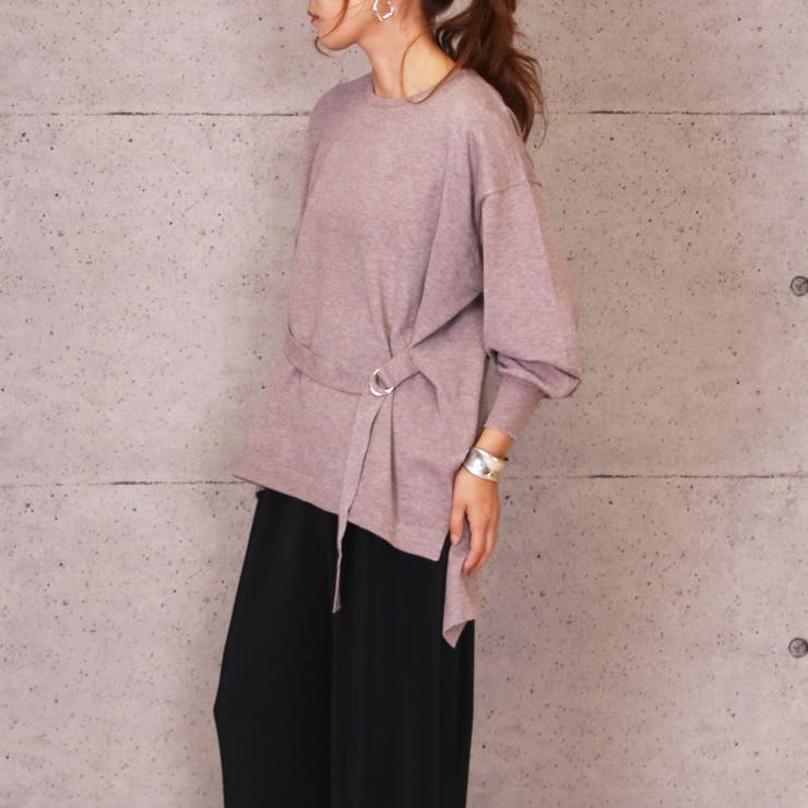 フロントベルトニット ゆるニット ニット | MiiDUE | 詳細画像10 