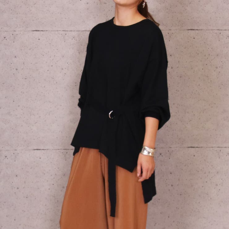 フロントベルトニット ゆるニット ニット | MiiDUE | 詳細画像11 