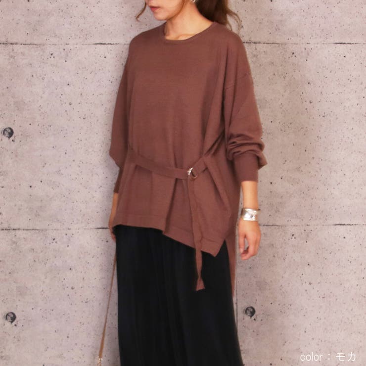 フロントベルトニット ゆるニット ニット | MiiDUE | 詳細画像6 