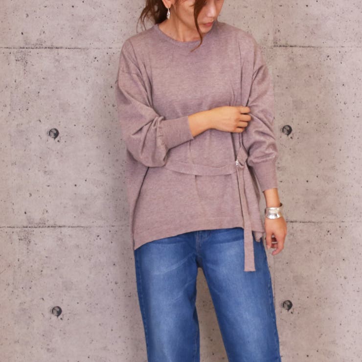 フロントベルトニット ゆるニット ニット | MiiDUE | 詳細画像7 