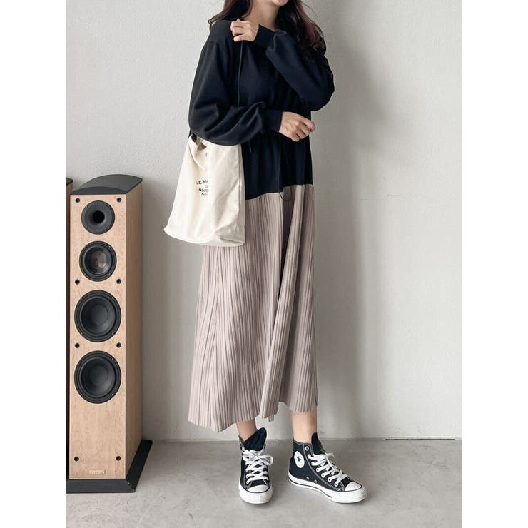 ブラック | 裏起毛 ワンピース ワンピ | MiiDUE