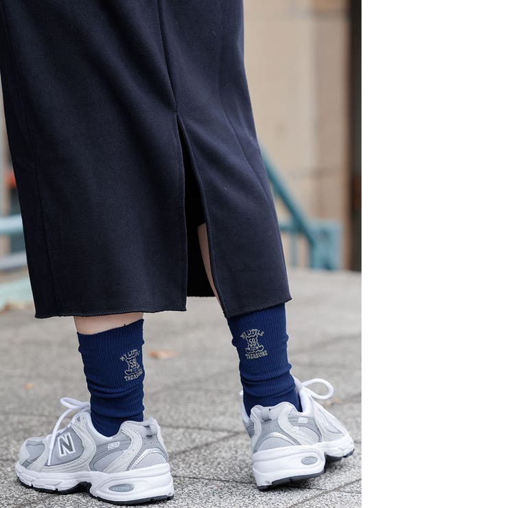 リブクルー丈刺繍ソックス 靴下 肌着 | mili an deni | 詳細画像10 