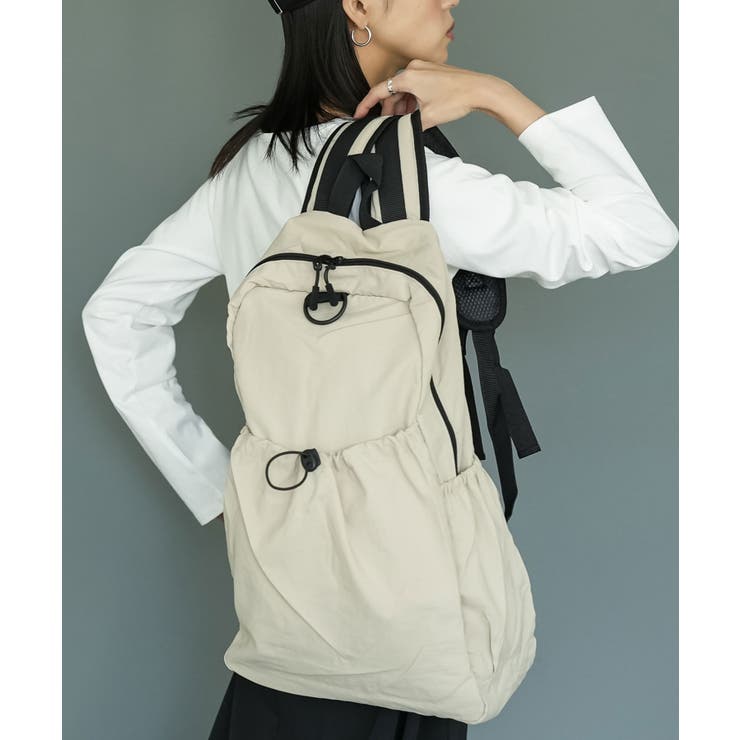 ベージュ | ドロストーリングバッグ リュック バックパック | mili an deni